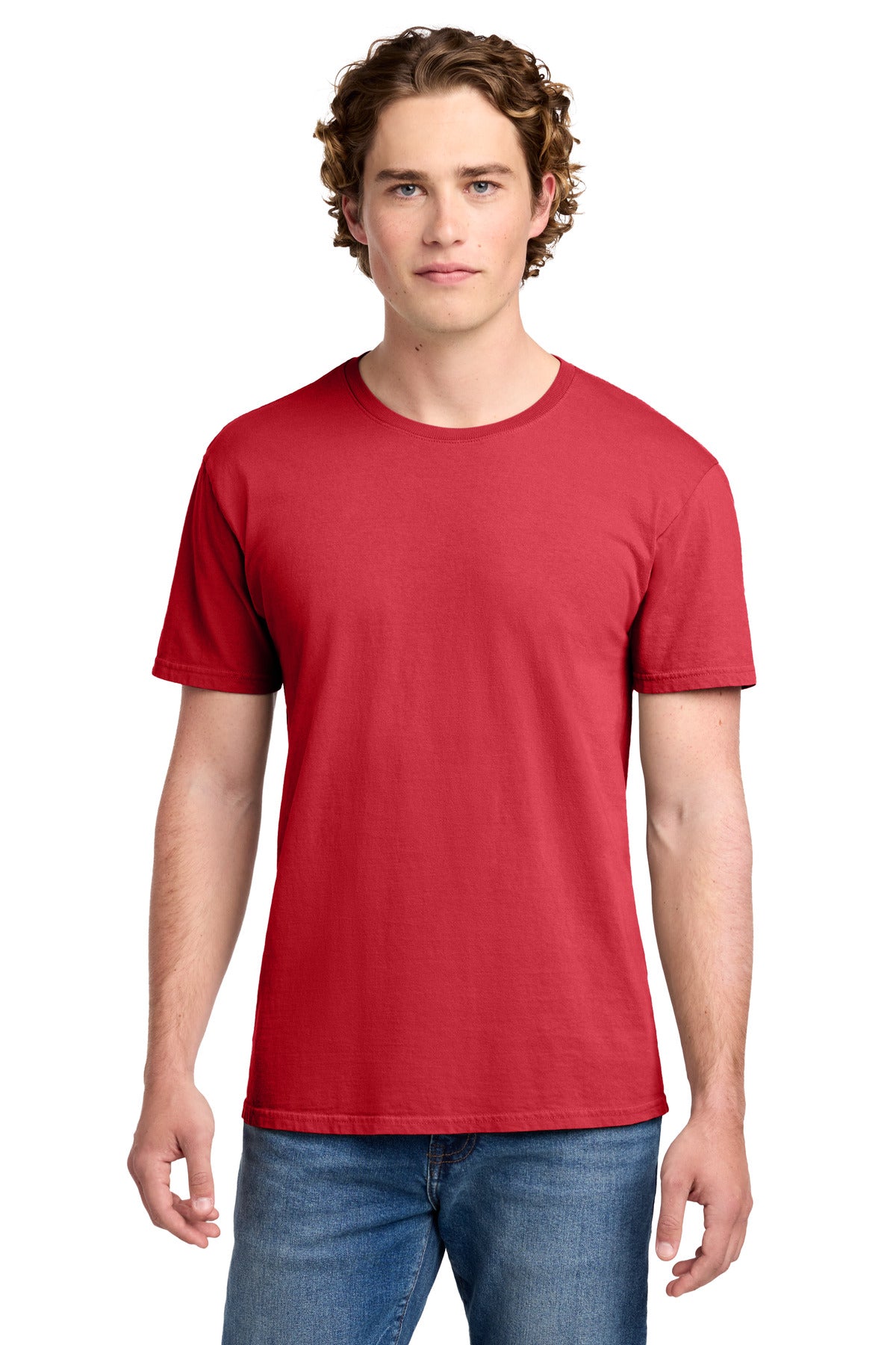 Port & Co Beach Wash Garment-Dyed Tee. PC099 - Poppy - front