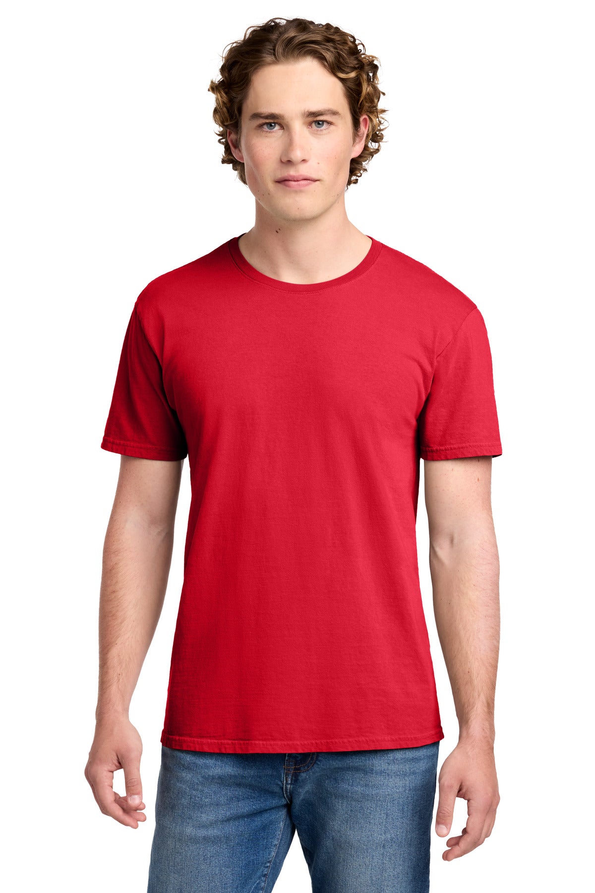 Port & Co Beach Wash Garment-Dyed Tee. PC099 - Red - front