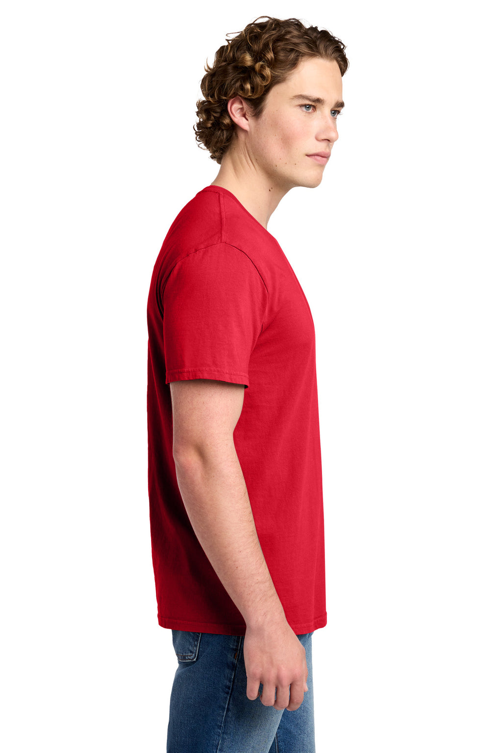 Port & Co Beach Wash Garment-Dyed Tee. PC099 - Red - side