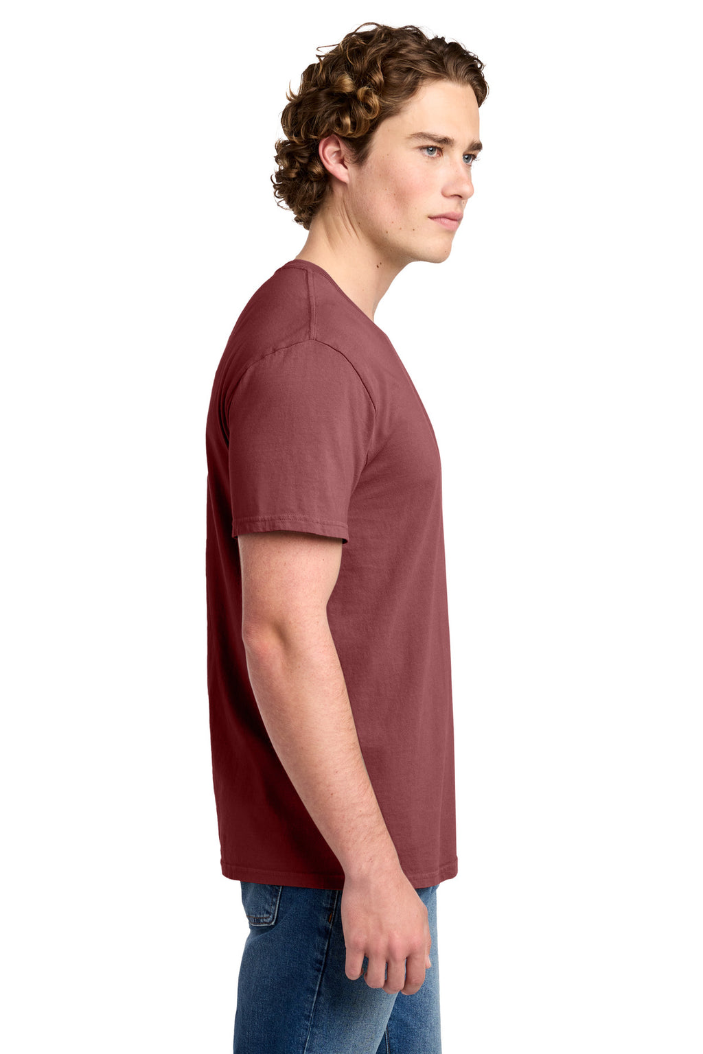 Port & Co Beach Wash Garment-Dyed Tee. PC099 - Red Rock - side