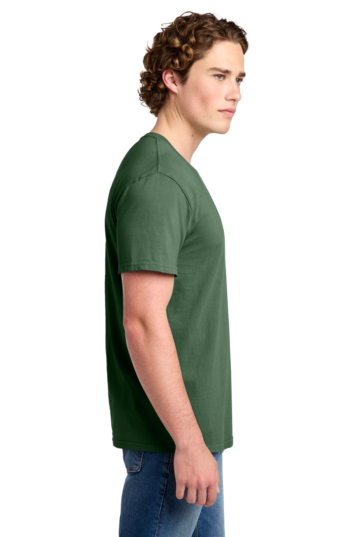 Port & Co Beach Wash Garment-Dyed Tee. PC099 - Safari - side