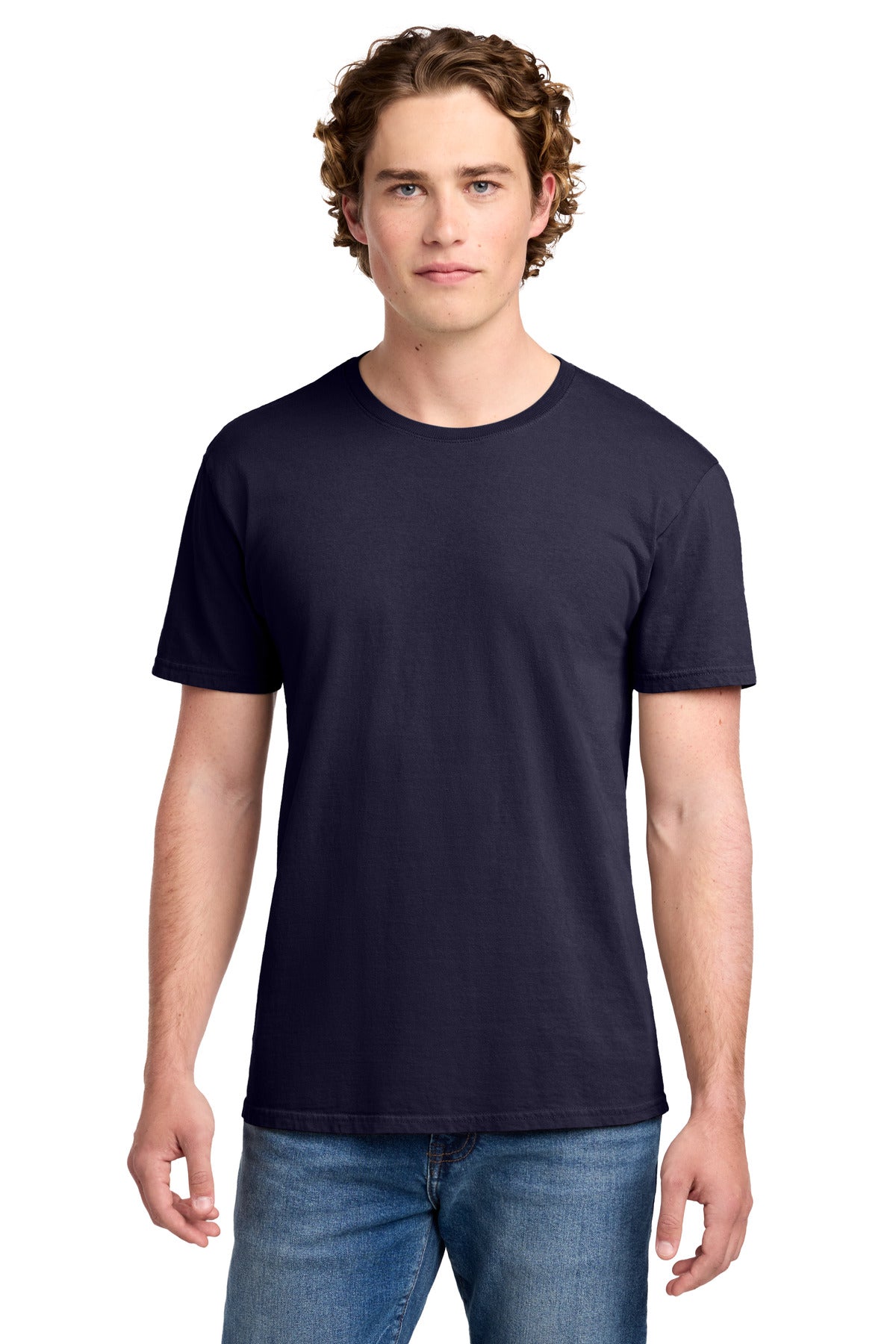 Port & Co Beach Wash Garment-Dyed Tee. PC099 - True Navy - front