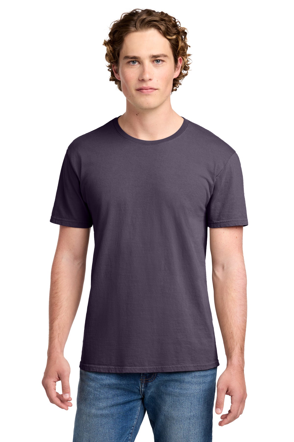 Port & Co Beach Wash Garment-Dyed Tee. PC099 - Vintage Plum - front