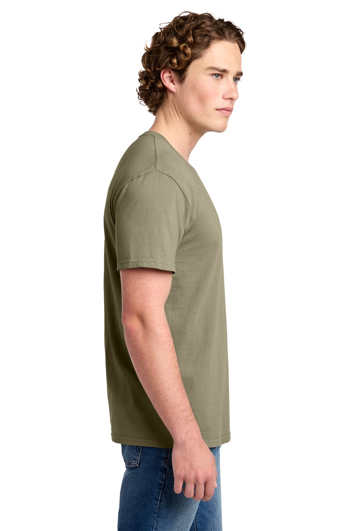 Port & Co Beach Wash Garment-Dyed Tee. PC099 - Walnut - side