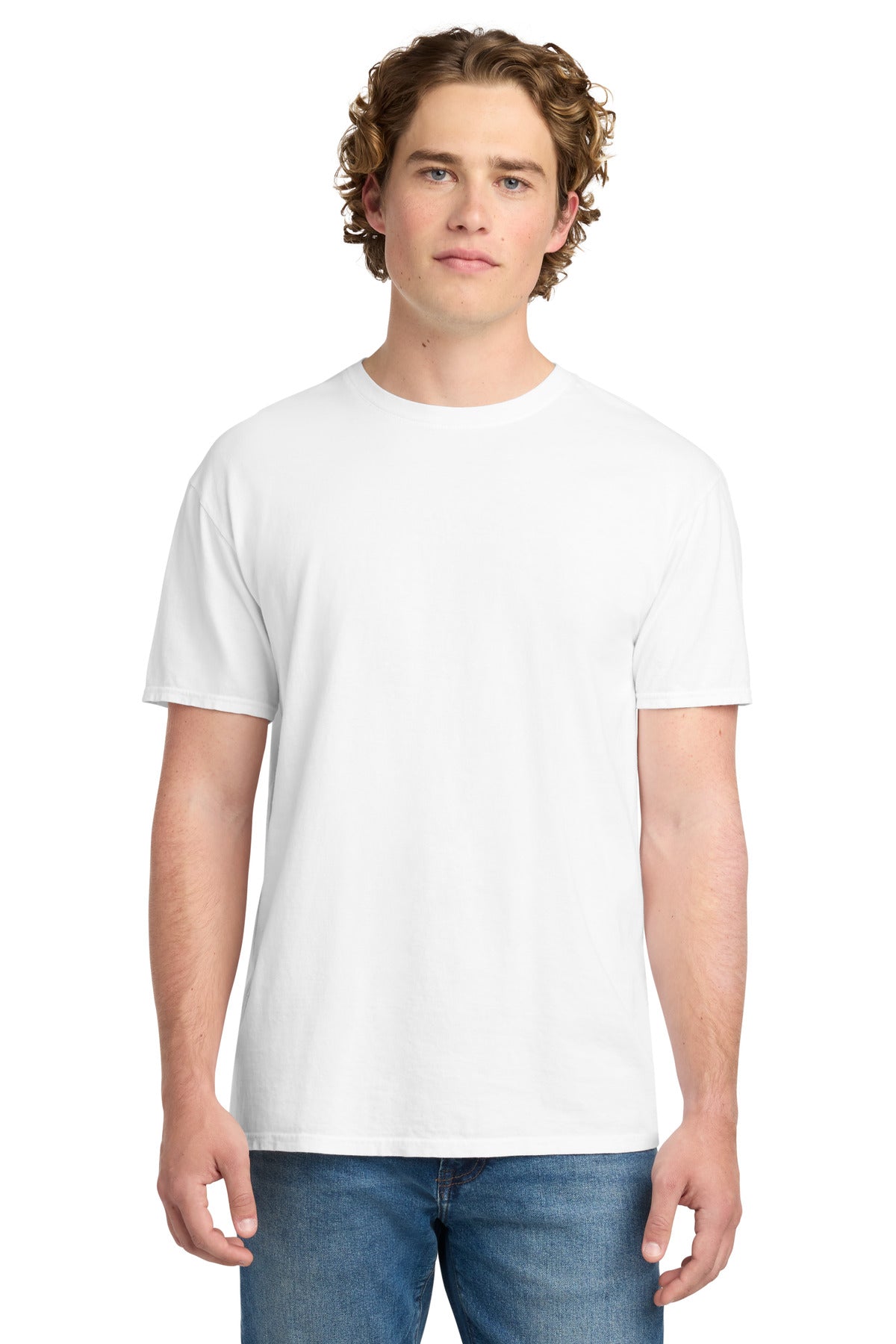 Port & Co Beach Wash Garment-Dyed Tee. PC099 - White - front