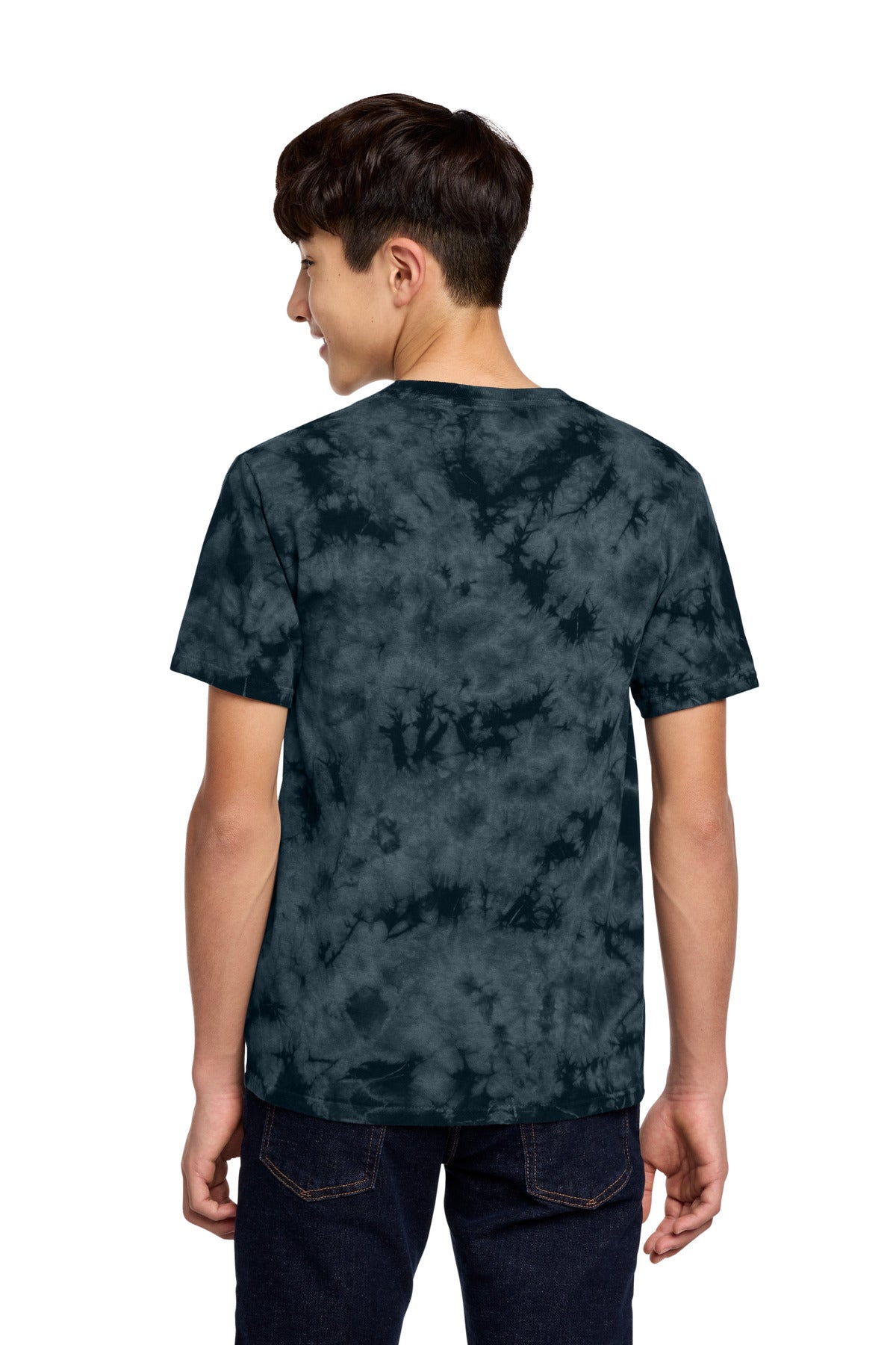 Port & Co Youth Crystal Tie-Dye Tee PC145Y - Black - back