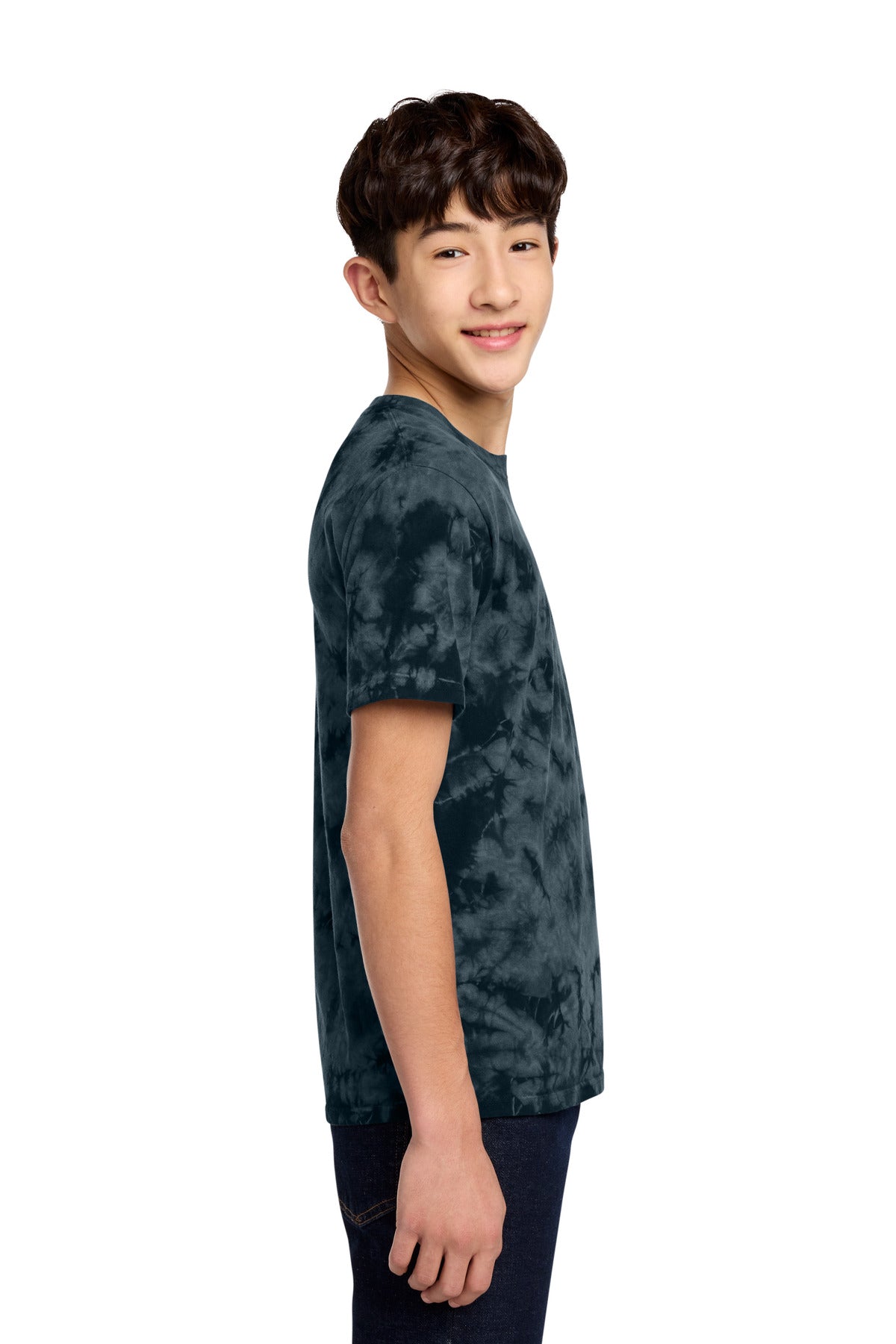 Port & Co Youth Crystal Tie-Dye Tee PC145Y - Black - side