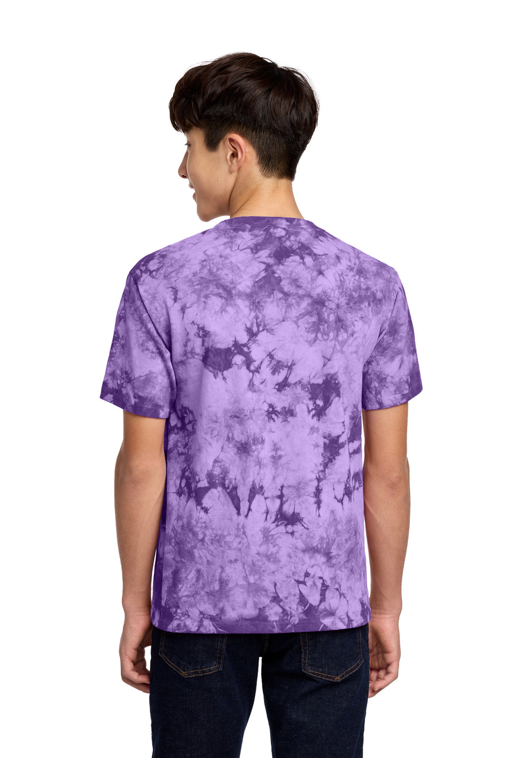 Port & Co Youth Crystal Tie-Dye Tee PC145Y - Purple - back