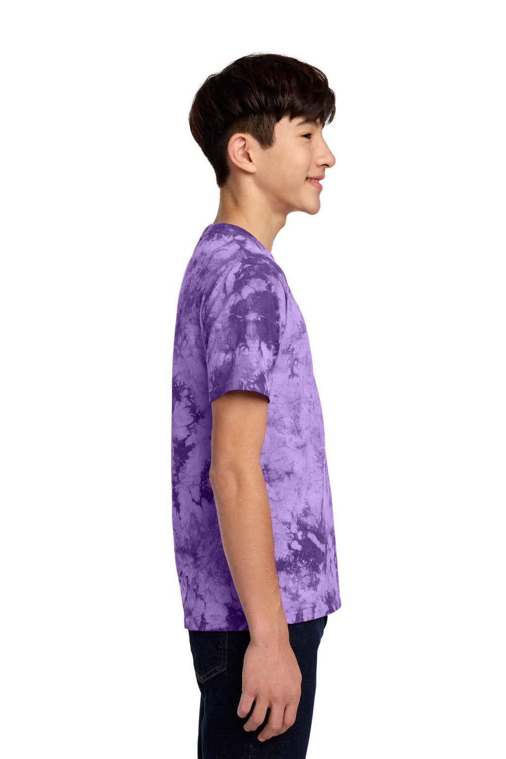 Port & Co Youth Crystal Tie-Dye Tee PC145Y - Purple - side
