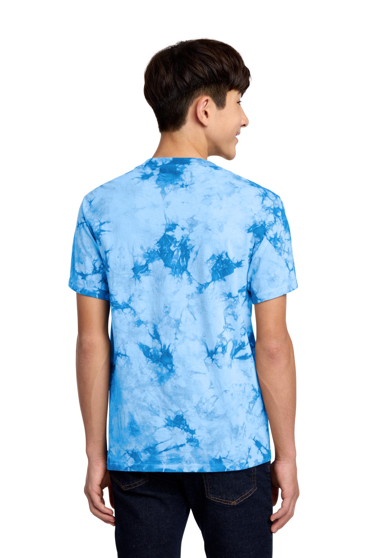Port & Co Youth Crystal Tie-Dye Tee PC145Y - Sky Blue - back