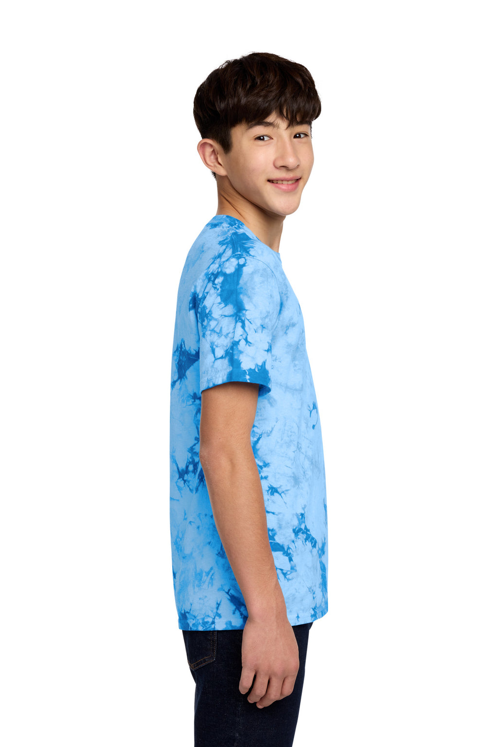 Port & Co Youth Crystal Tie-Dye Tee PC145Y - Sky Blue - side