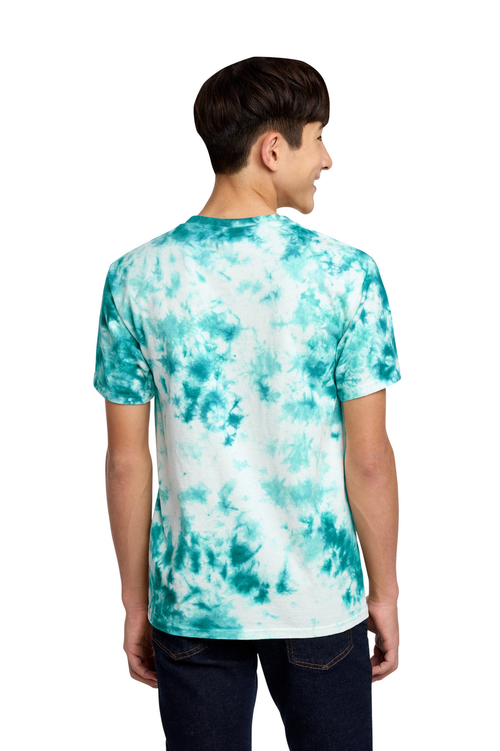 Port & Co Youth Crystal Tie-Dye Tee PC145Y - Teal - back