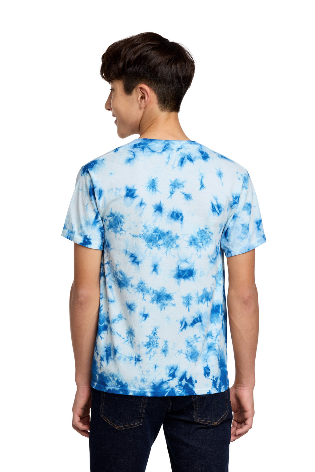 Port & Co Youth Crystal Tie-Dye Tee PC145Y - True Royal - back