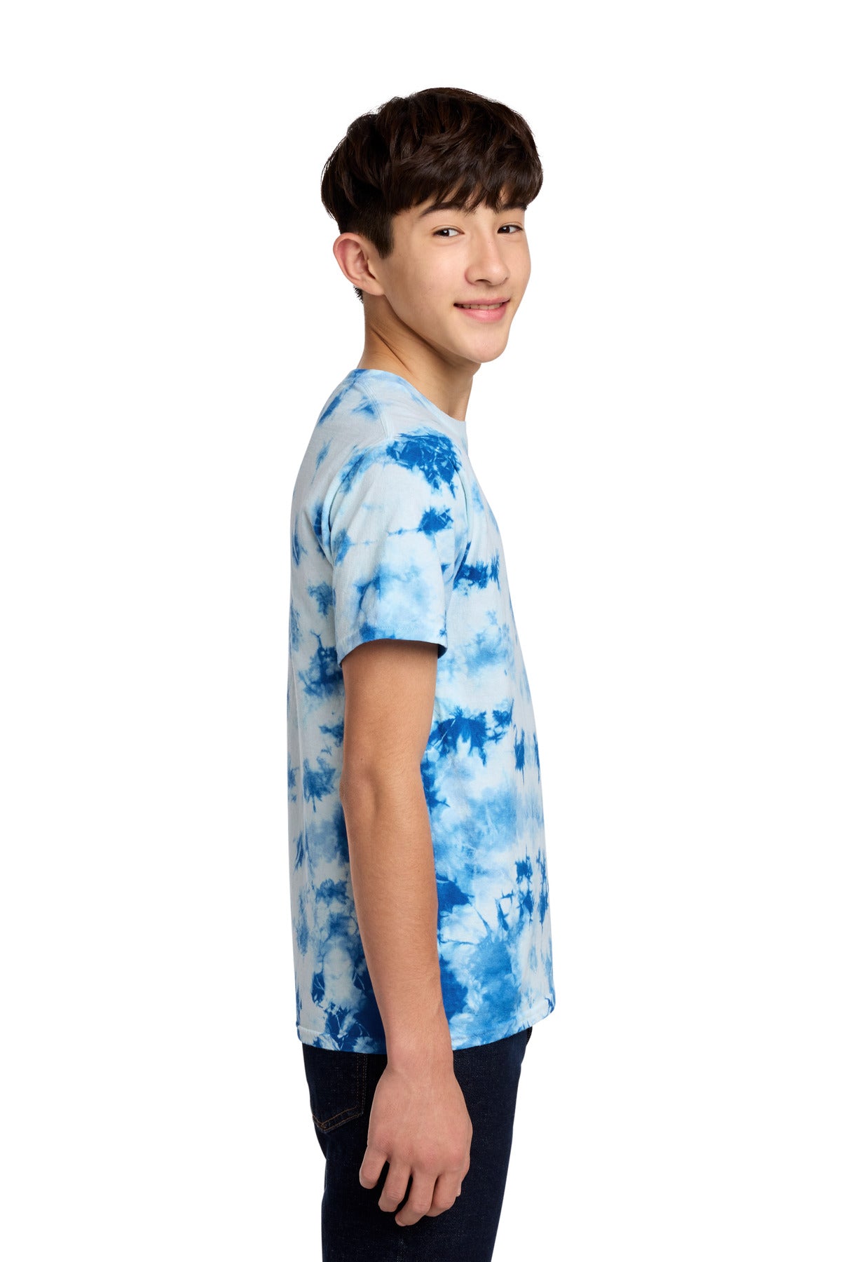 Port & Co Youth Crystal Tie-Dye Tee PC145Y - True Royal - side