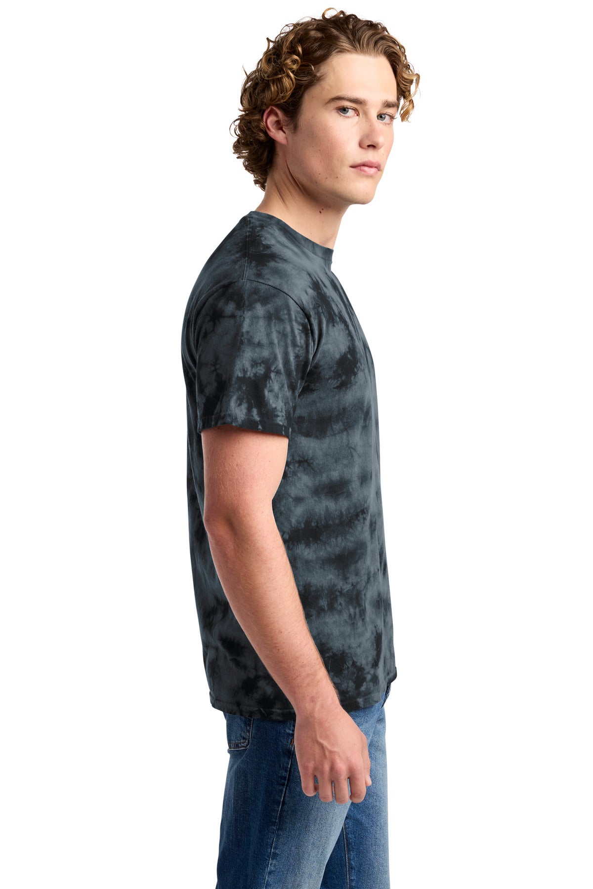 Port & Co Crystal Tie-Dye Tee PC145 - Black - side