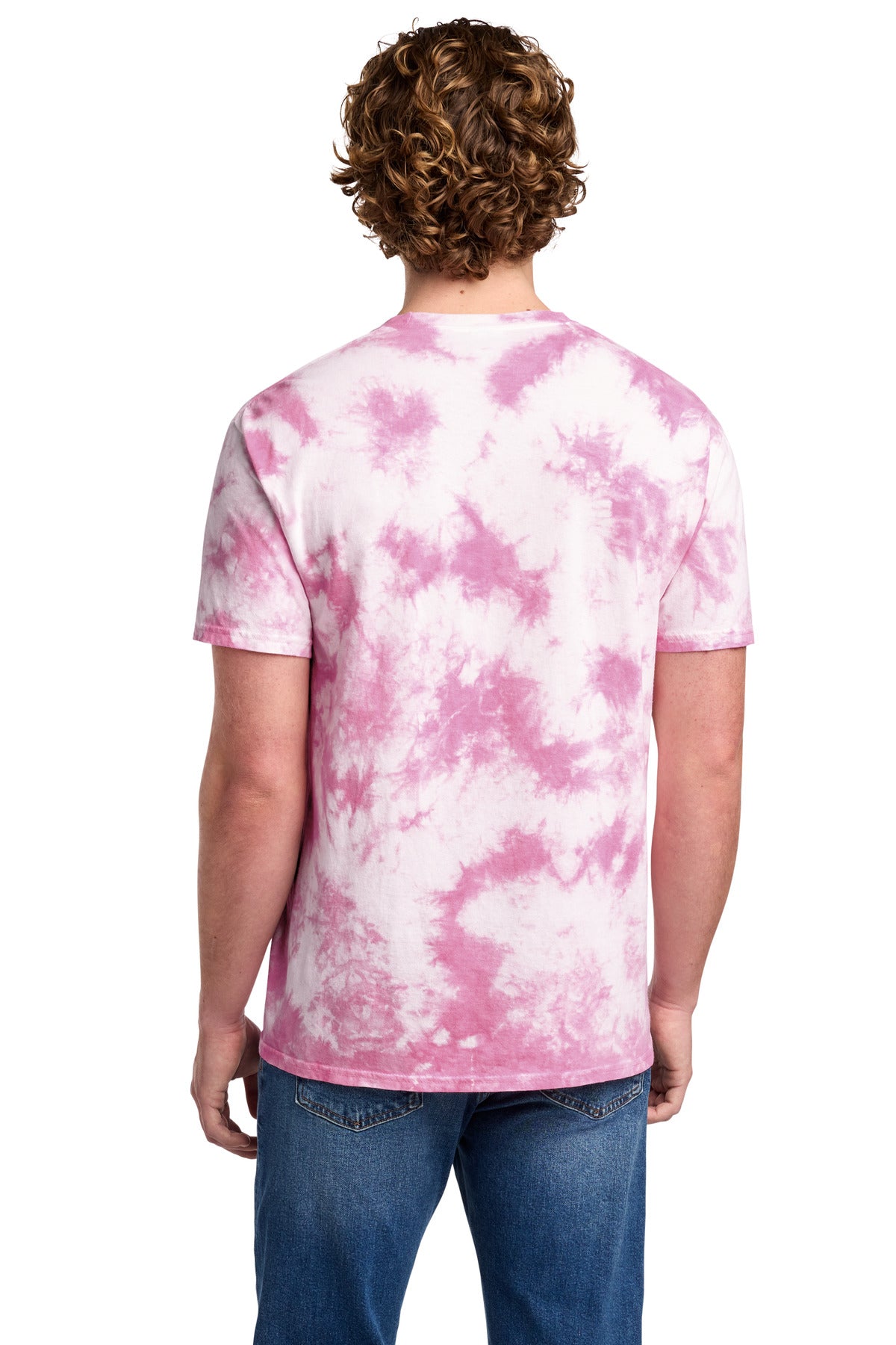 Port & Co Crystal Tie-Dye Tee PC145 - Bright Pink - back