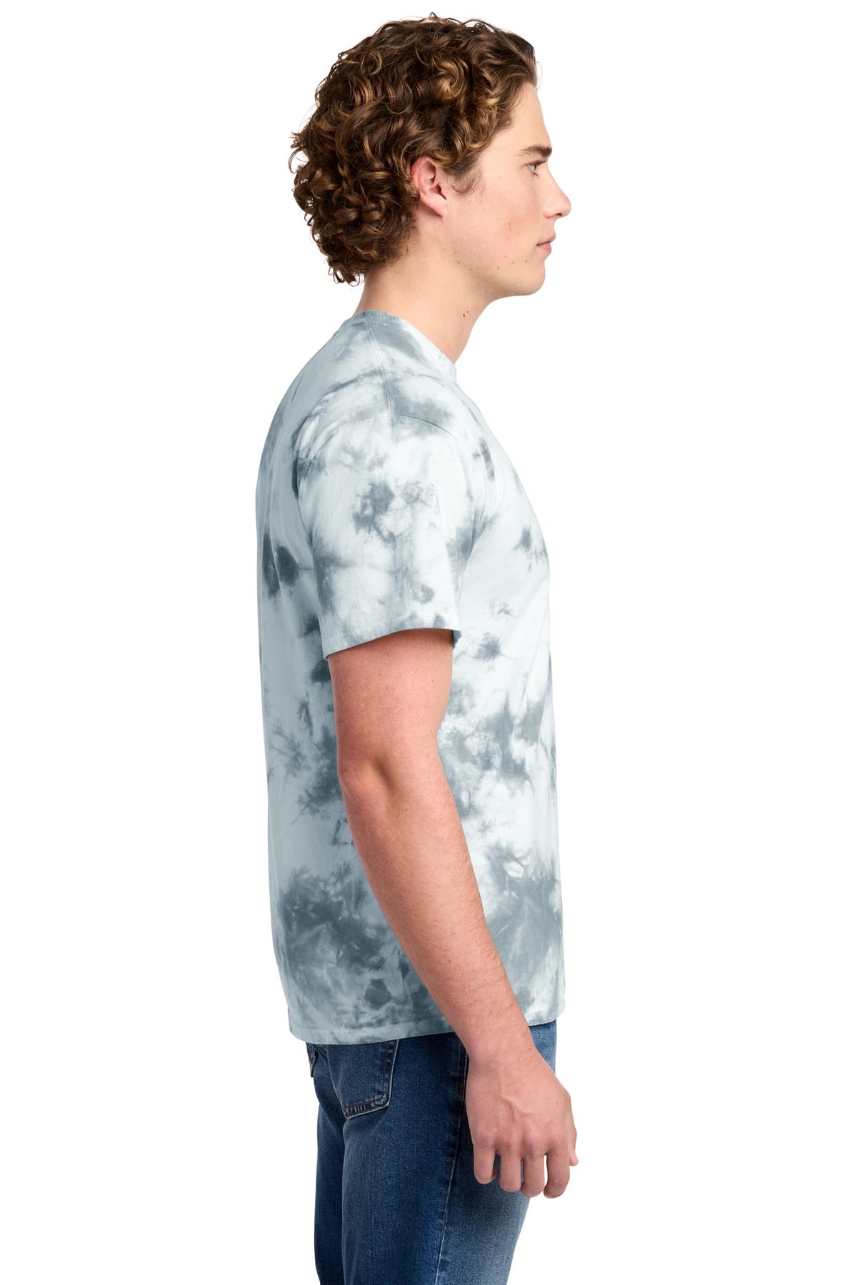 Port & Co Crystal Tie-Dye Tee PC145 - Grey - side