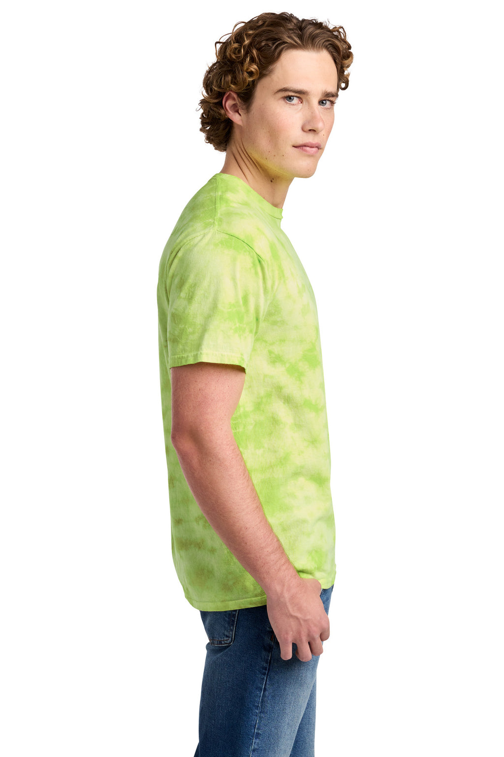 Port & Co Crystal Tie-Dye Tee PC145 - Lemon Lime - side