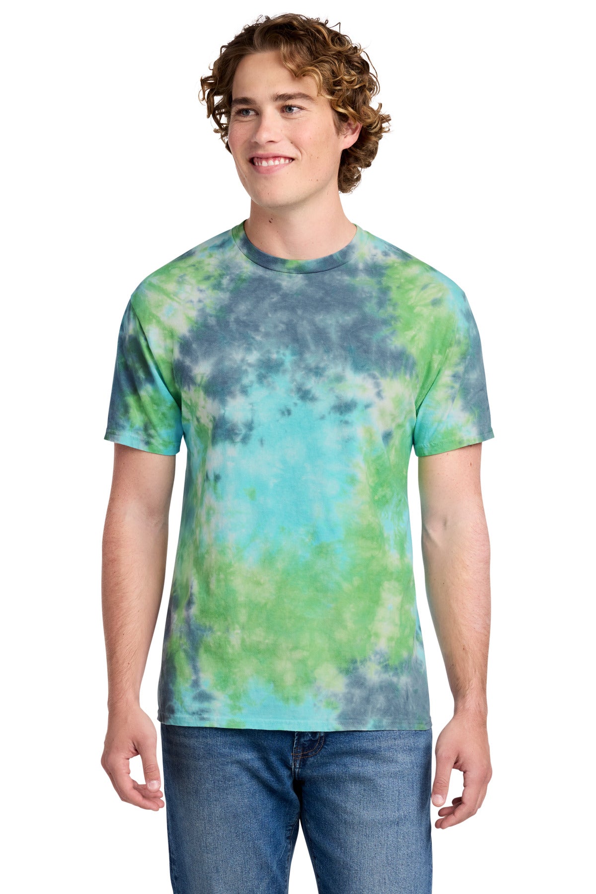 Port & Co Crystal Tie-Dye Tee PC145 - Planet Earth Colorburst - front