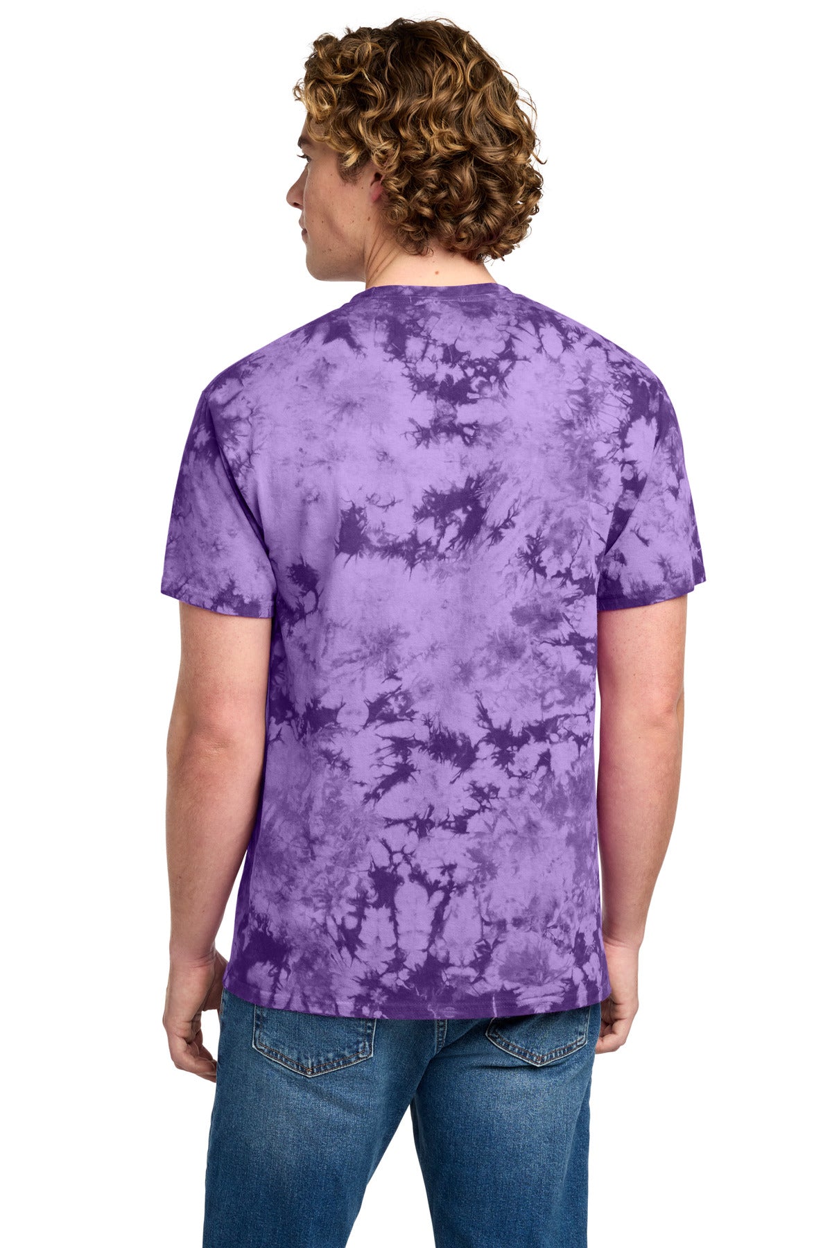 Port & Co Crystal Tie-Dye Tee PC145 - Purple - back