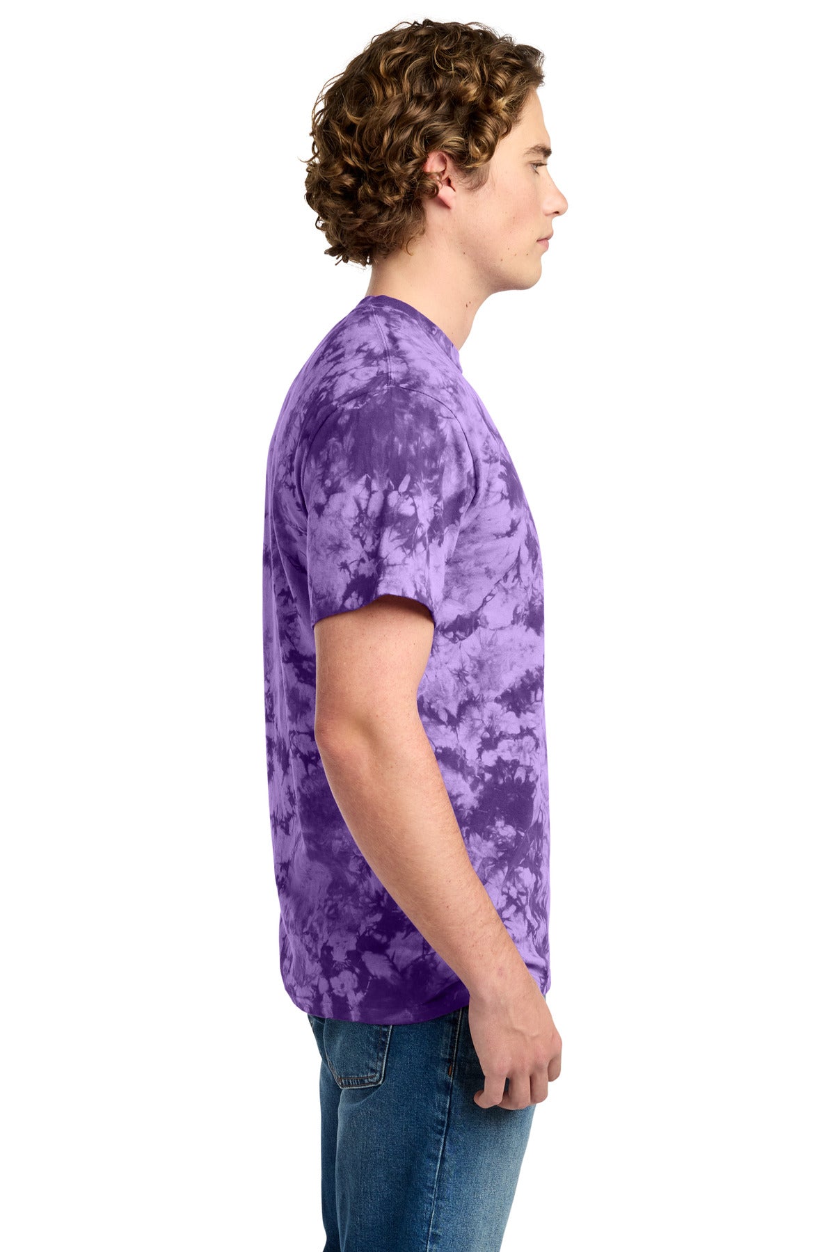 Port & Co Crystal Tie-Dye Tee PC145 - Purple - side