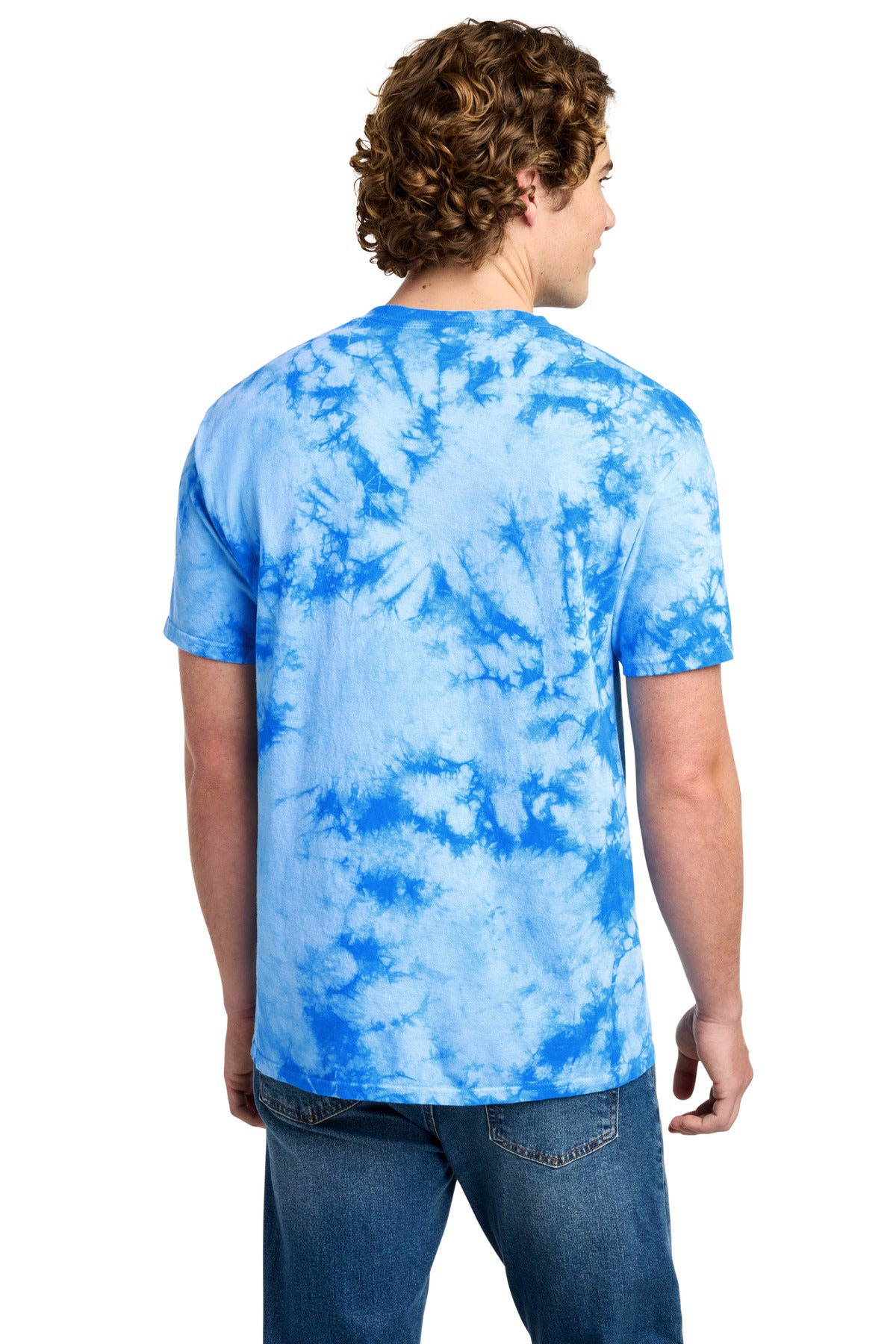 Port & Co Crystal Tie-Dye Tee PC145 - Sky Blue - back