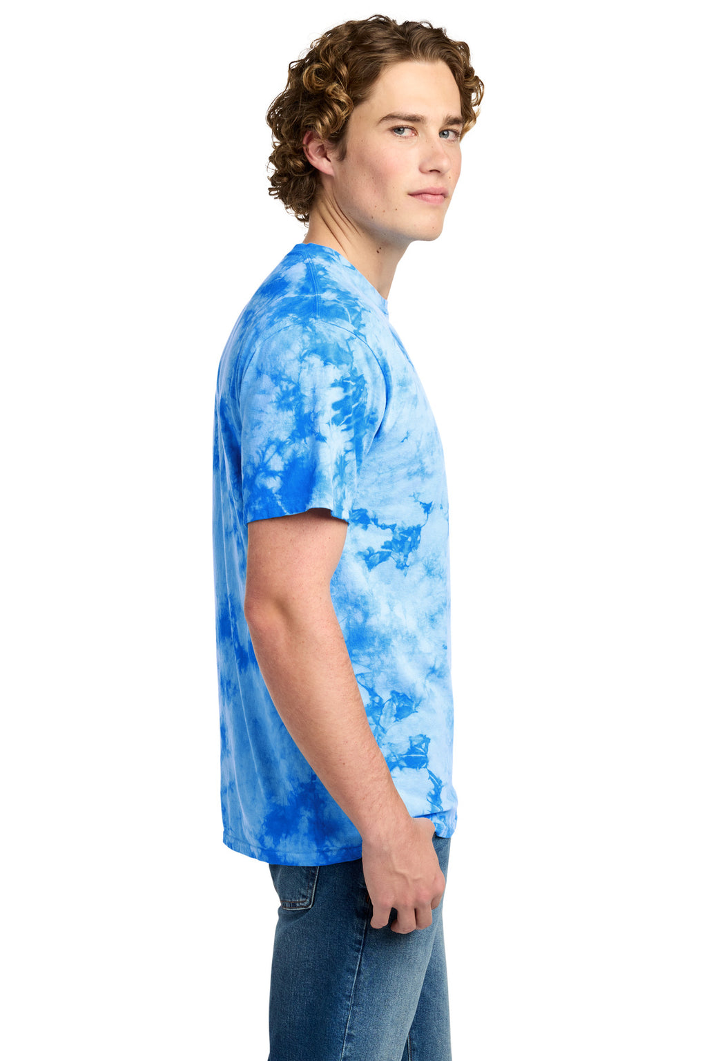 Port & Co Crystal Tie-Dye Tee PC145 - Sky Blue - side