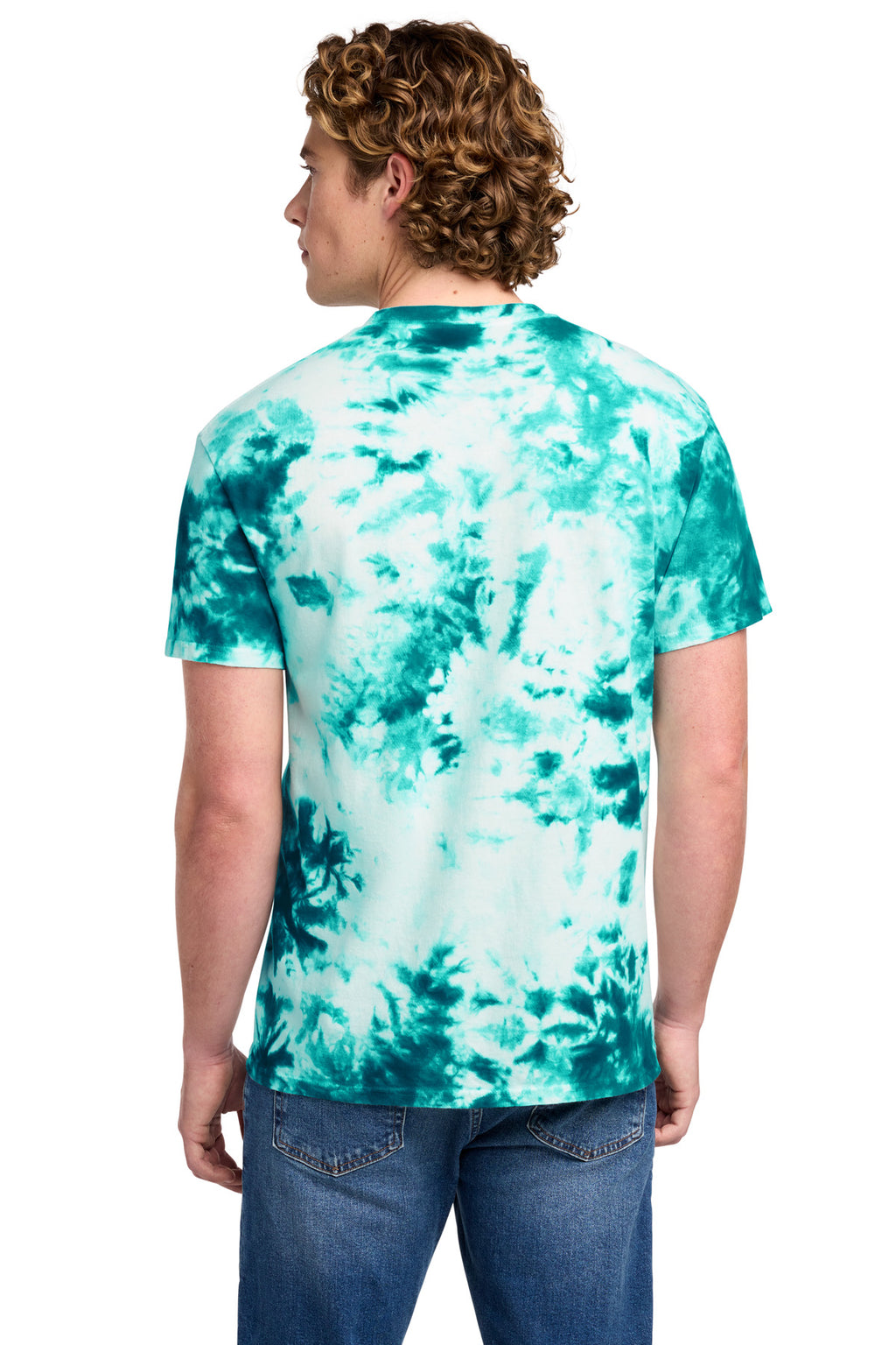 Port & Co Crystal Tie-Dye Tee PC145 - Teal - back