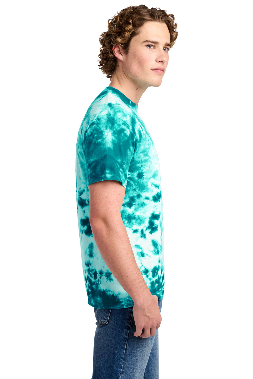 Port & Co Crystal Tie-Dye Tee PC145 - Teal - side