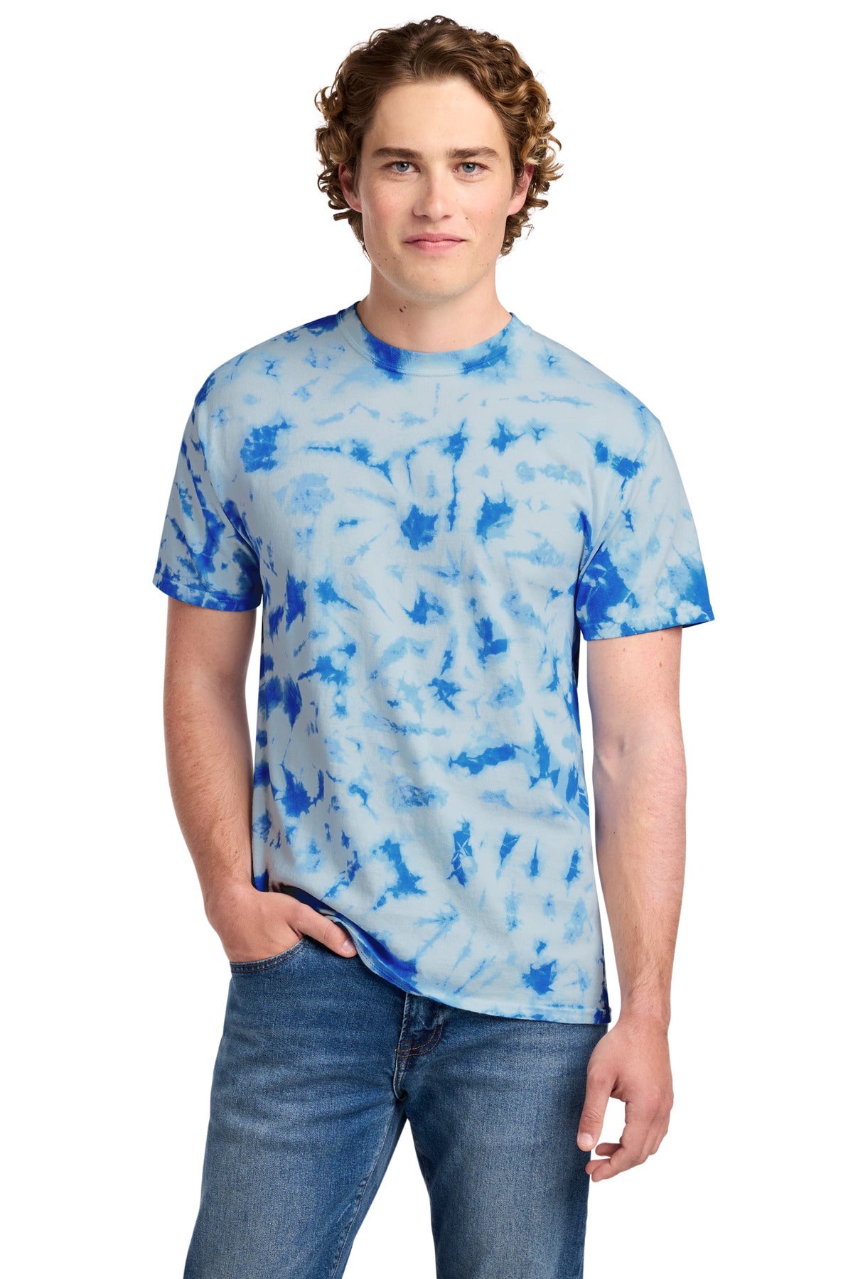Port & Co Crystal Tie-Dye Tee PC145 - True Royal - front