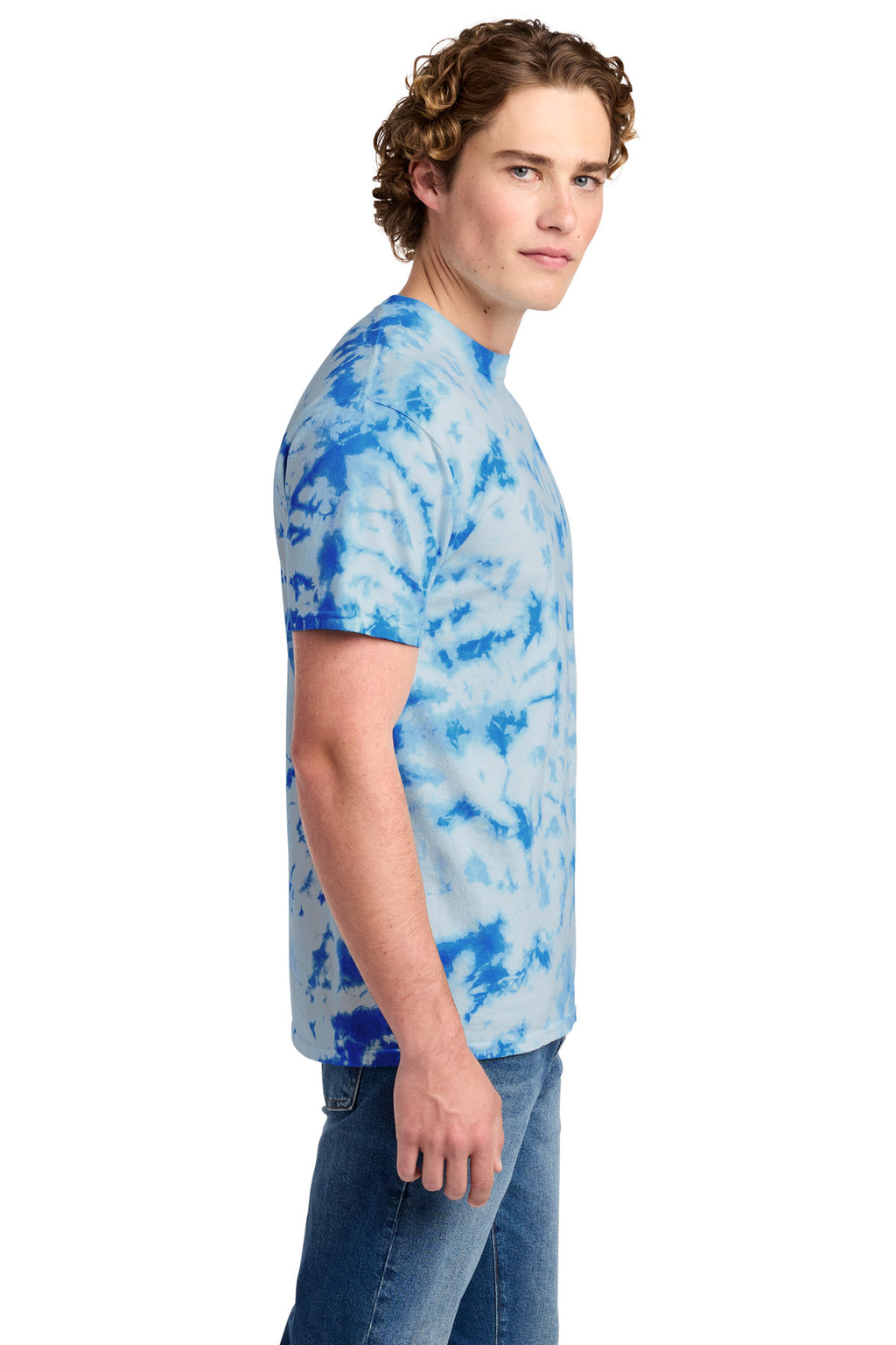 Port & Co Crystal Tie-Dye Tee PC145 - True Royal - side
