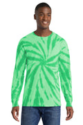 Port & Co Tie-Dye Long Sleeve Tee. PC147LS - Kelly - front