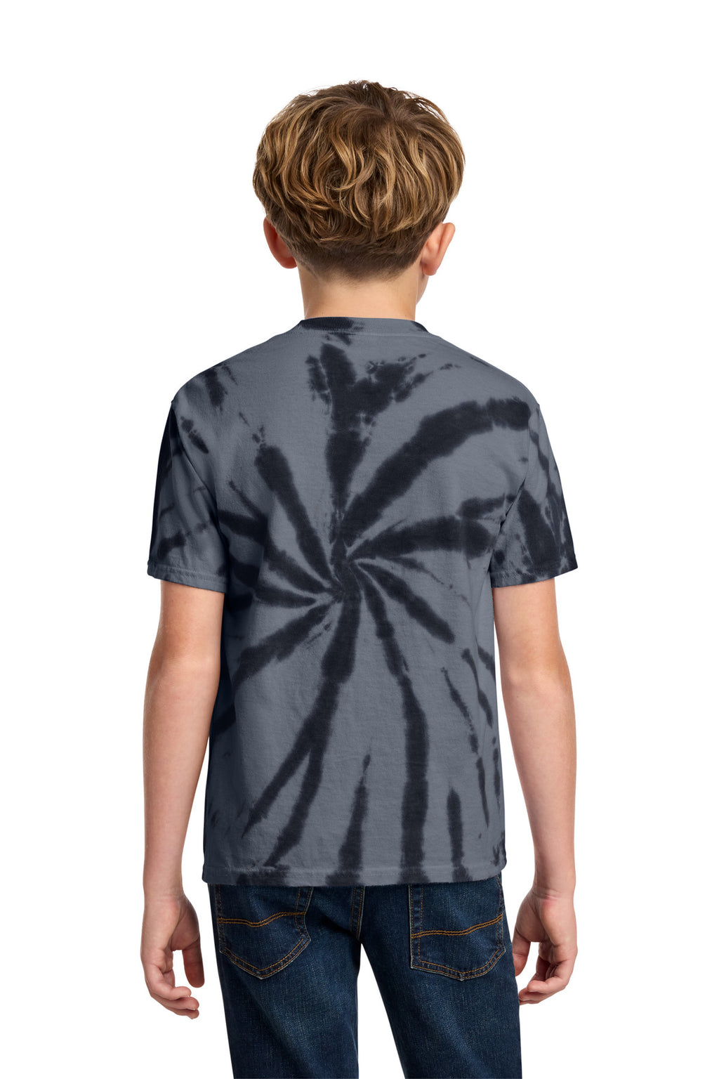 Port & Co Youth Tie-Dye Tee. PC147Y - Black - back