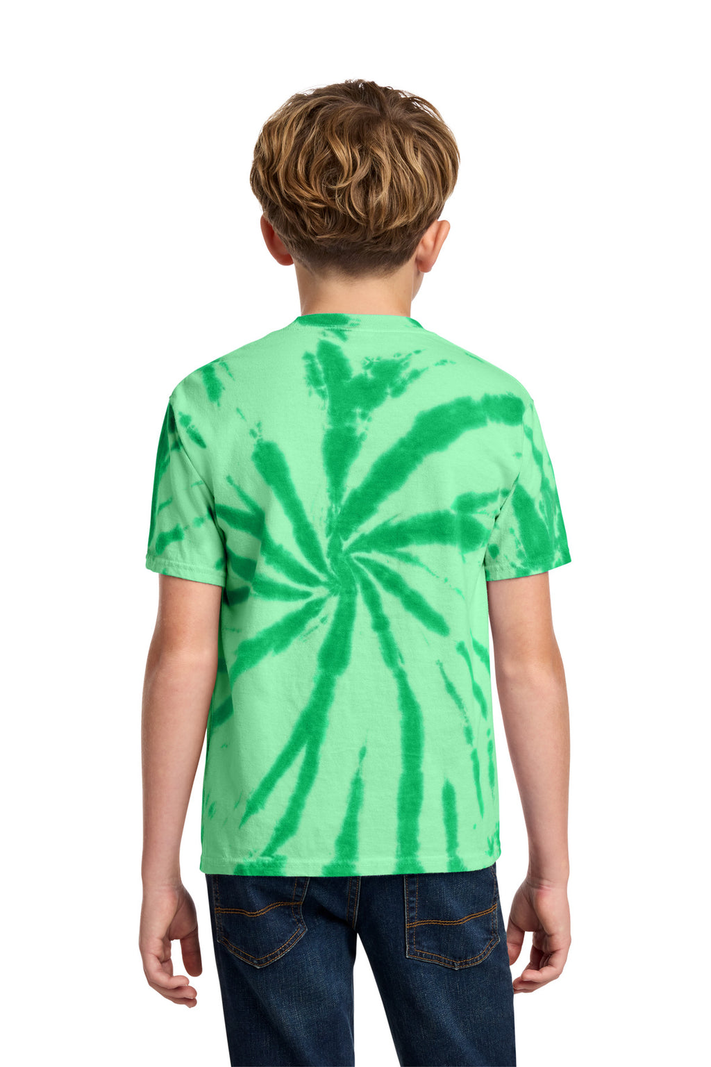 Port & Co Youth Tie-Dye Tee. PC147Y - Kelly - back