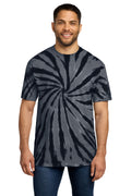 Port & Co Tie-Dye Tee. PC147 - Black - front