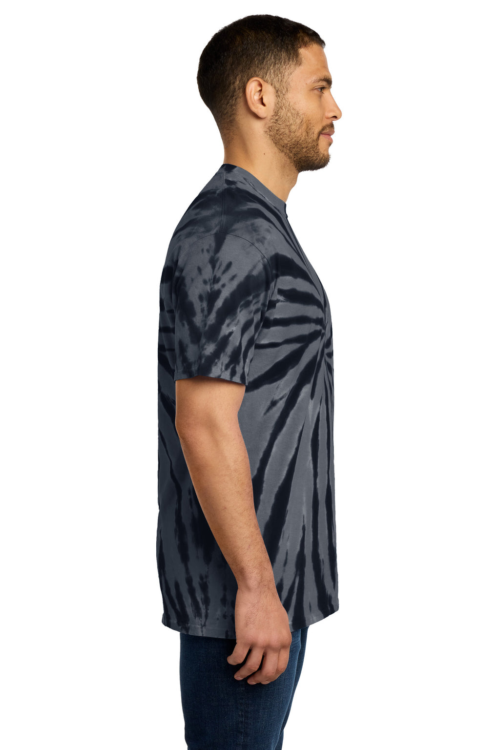 Port & Co Tie-Dye Tee. PC147 - Black - side