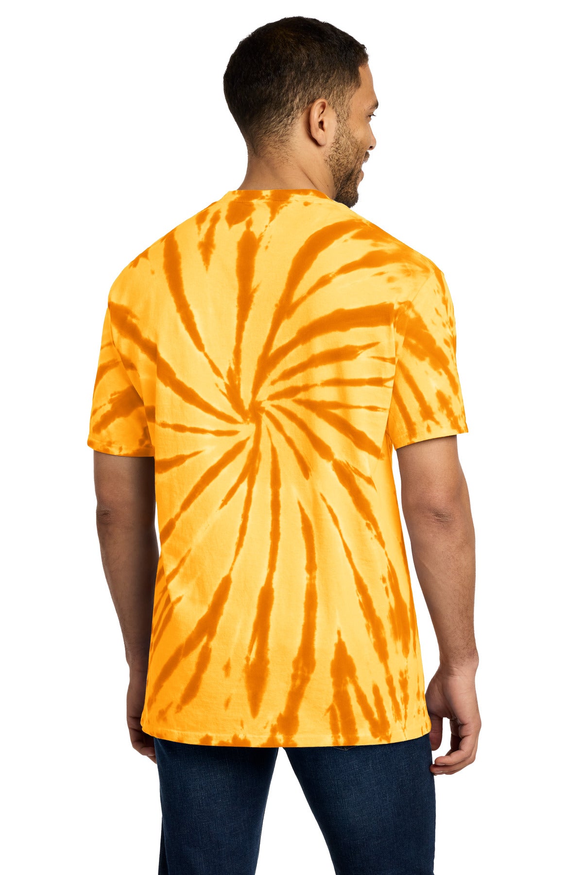 Port & Co Tie-Dye Tee. PC147 - Gold - back