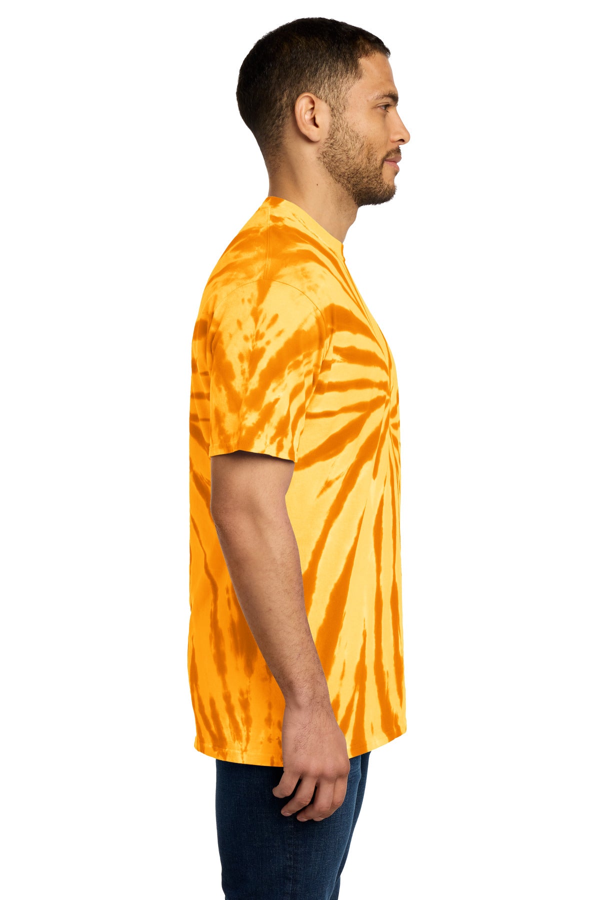 Port & Co Tie-Dye Tee. PC147 - Gold - side
