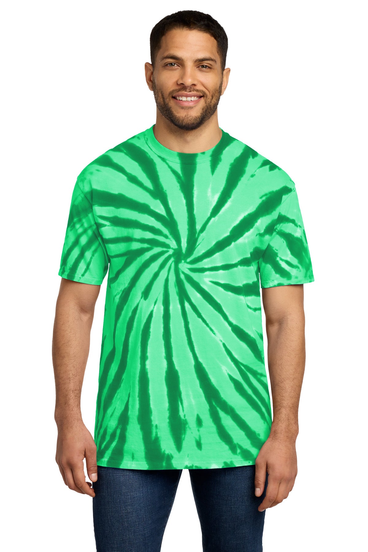 Port & Co Tie-Dye Tee. PC147 - Kelly - front