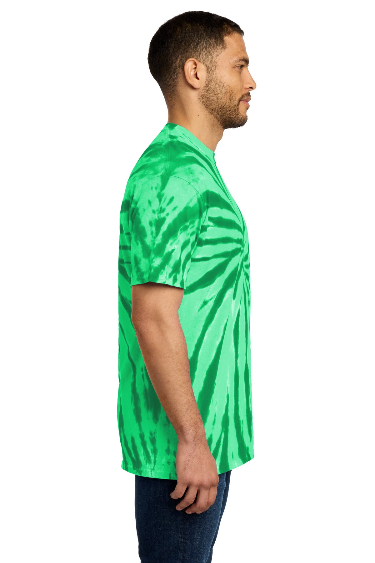 Port & Co Tie-Dye Tee. PC147 - Kelly - side