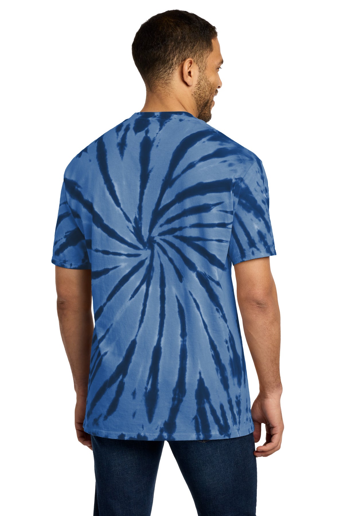 Port & Co Tie-Dye Tee. PC147 - Navy - back