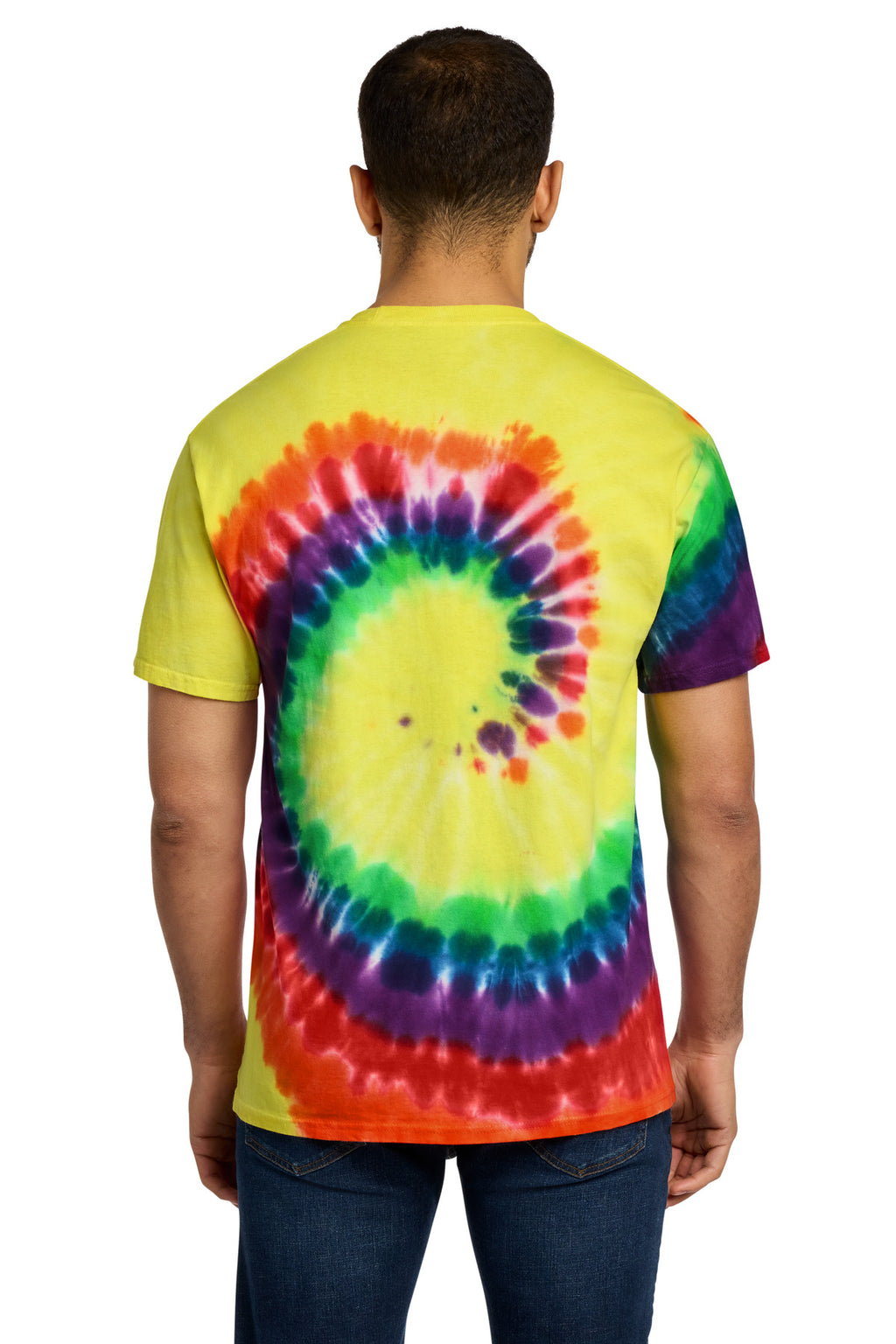 Port & Co Tie-Dye Tee. PC147 - Rainbow - back