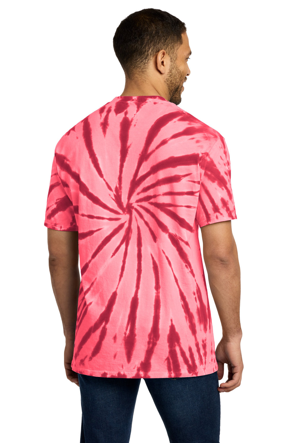 Port & Co Tie-Dye Tee. PC147 - Red - back
