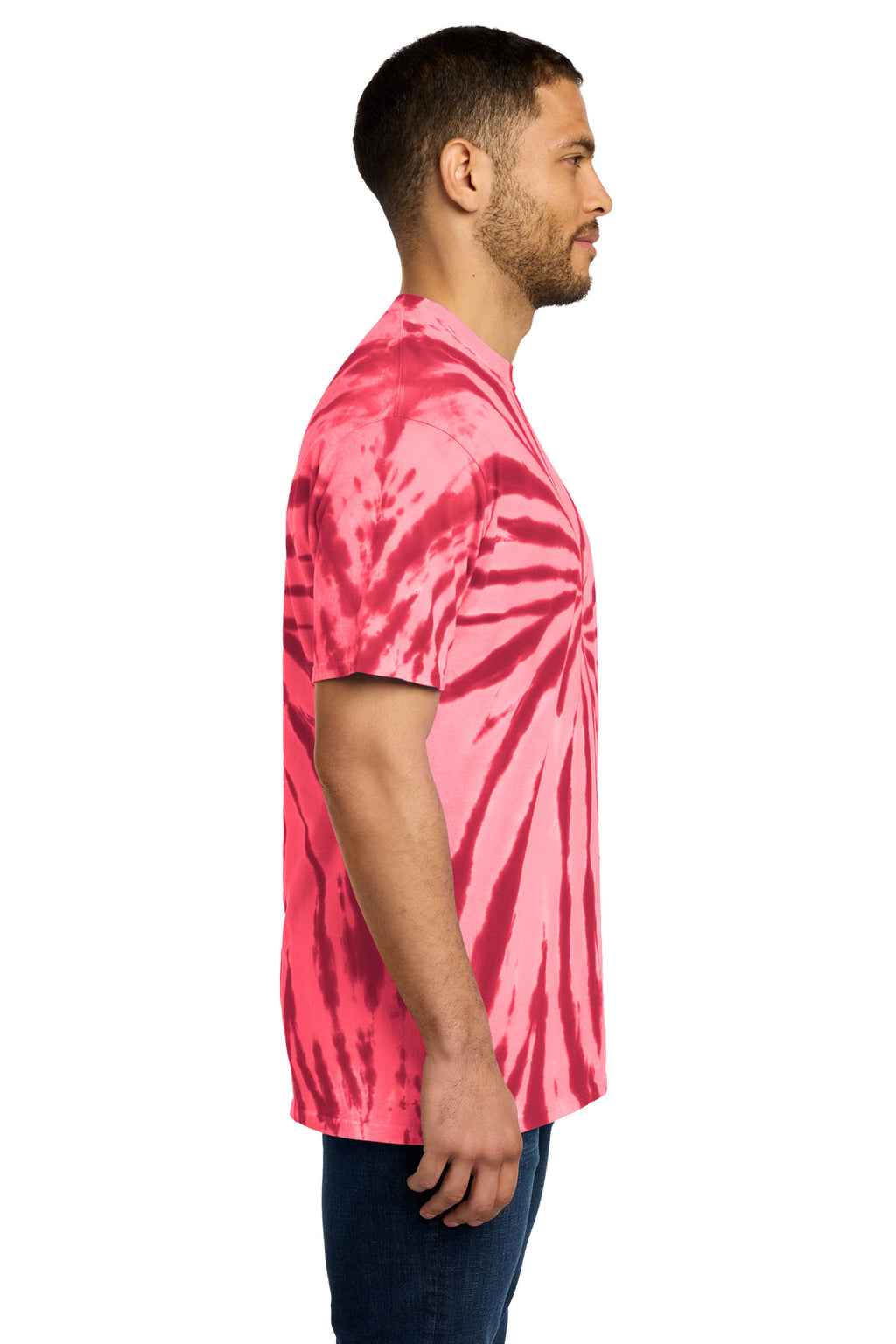 Port & Co Tie-Dye Tee. PC147 - Red - side