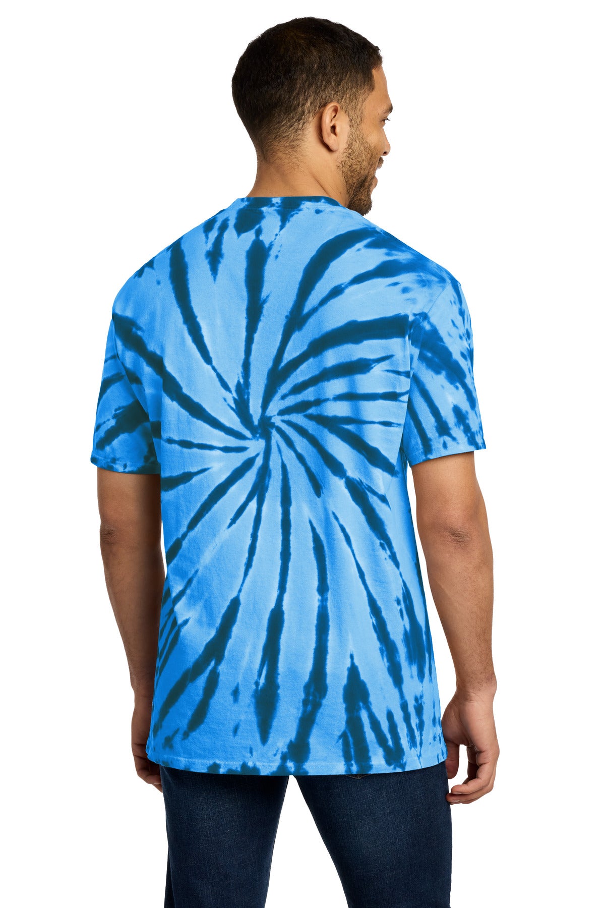 Port & Co Tie-Dye Tee. PC147 - Royal - back