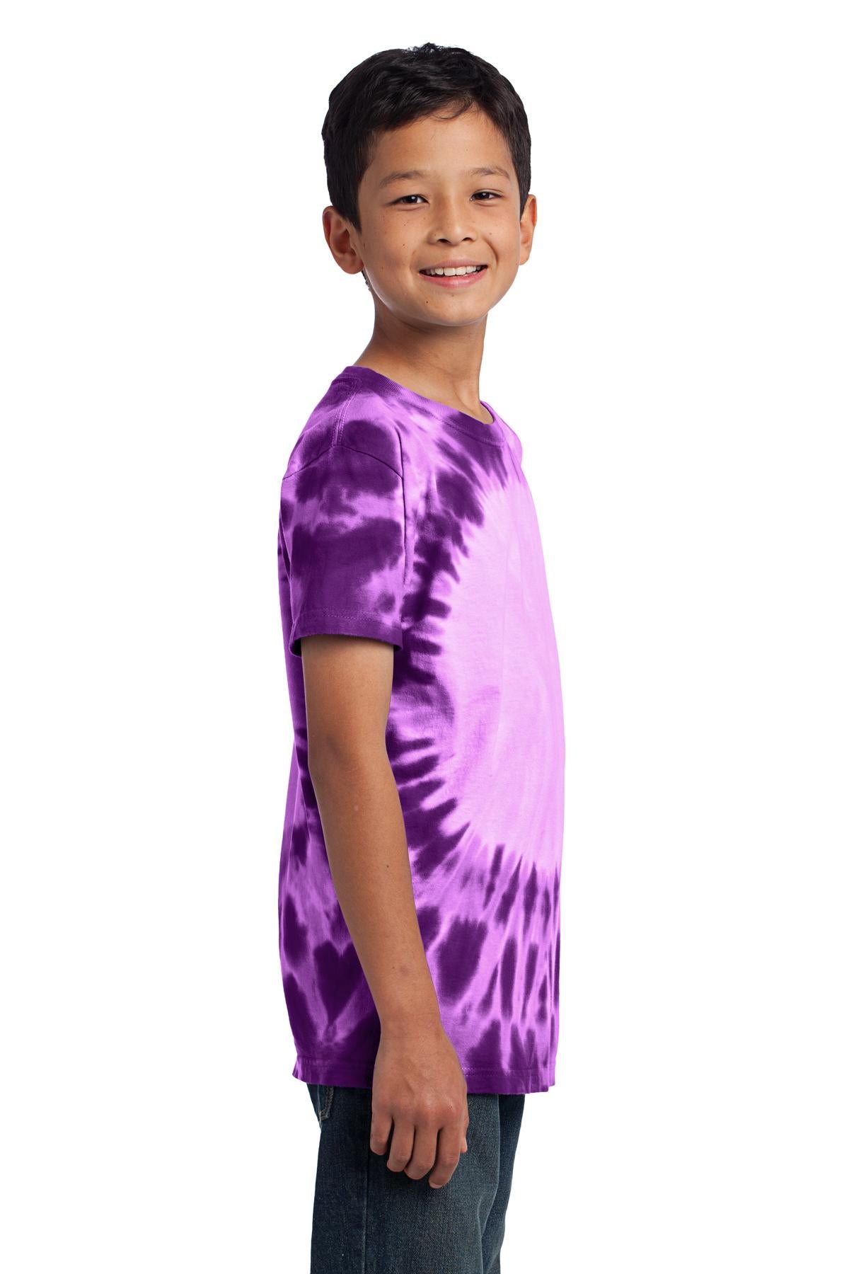 Port & Co Youth Window Tie-Dye Tee. PC149Y - Purple - side