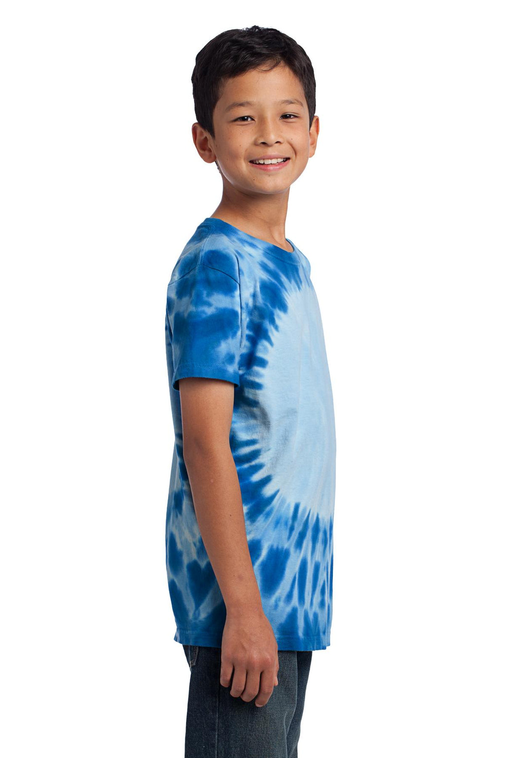 Port & Co Youth Window Tie-Dye Tee. PC149Y - Royal - side