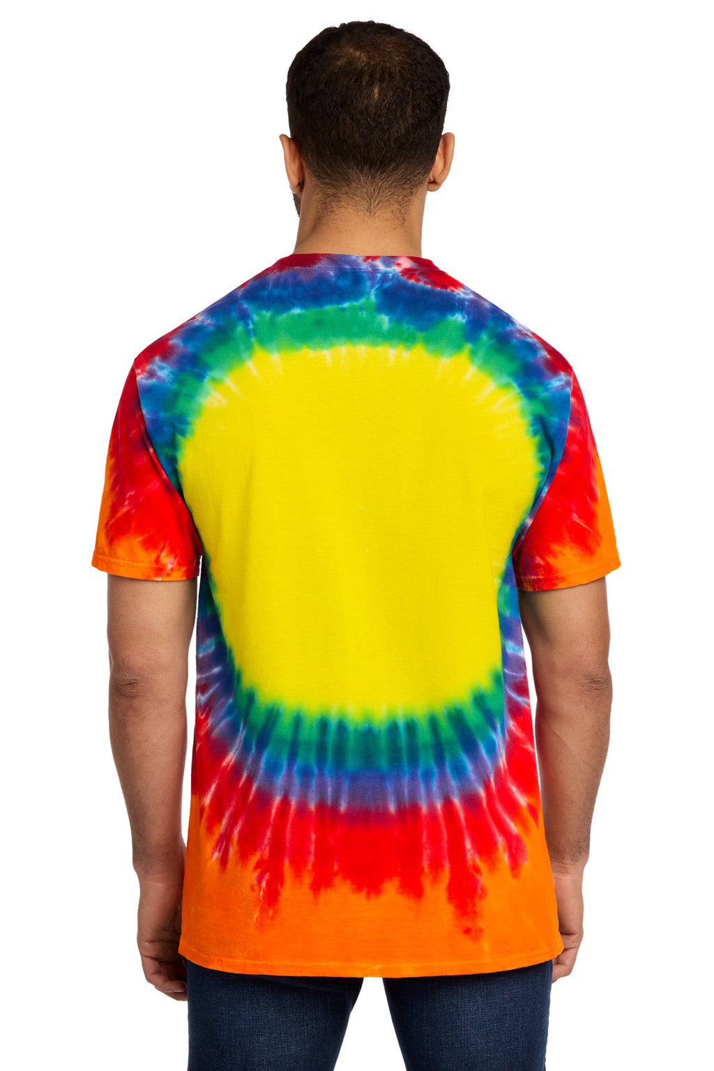 Port & Co Window Tie-Dye Tee. PC149 - Rainbow - back