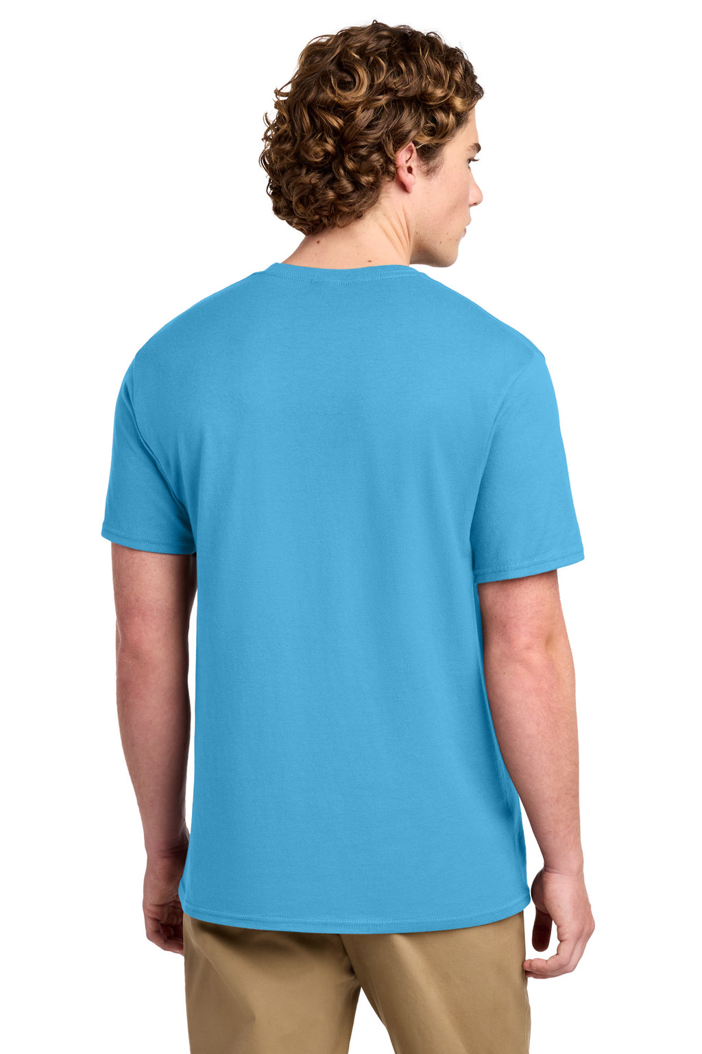 Port & Co Ring Spun Cotton Tee. PC150 - Aquatic Blue - back