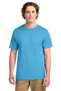 Port & Co Ring Spun Cotton Tee. PC150 - Aquatic Blue - front
